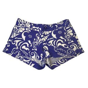 Lilly Pulitzer The Walsh Shorts Women's Size 0 Spectrum Blu Tide Pools 3"